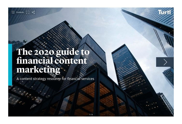 Gif of the 2020 guide to content marketing for banks