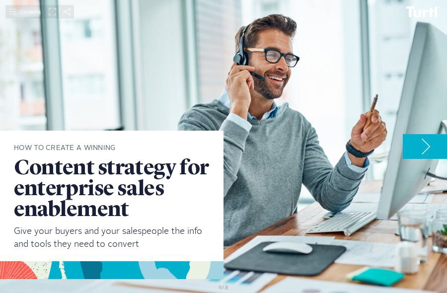 Content strategy for sales enablement cover page