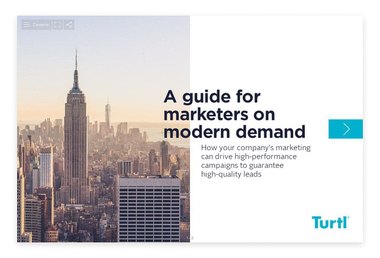 the Turtl Doc cover for our modern demand marketing guide