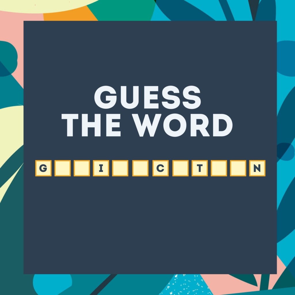 image reads 'guess the word' with scrabble tiles below reading 'gamification' but some of the letters are missing