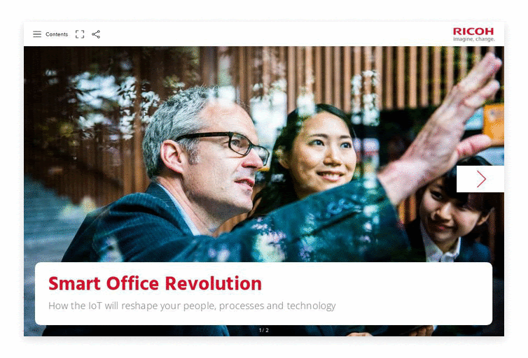Cover of the Turtl Doc for Ricoh called Smart Office Revolution