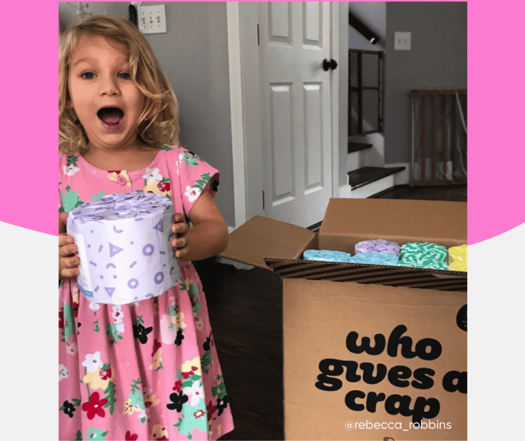 Email marketing example from Who Gives a Crap, photo of happy child