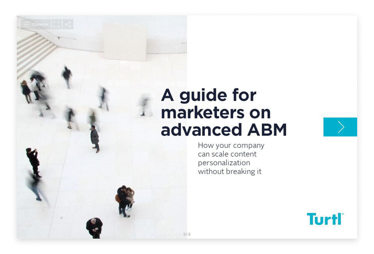 Cover of Turtl's advanced ABM guide for marketers