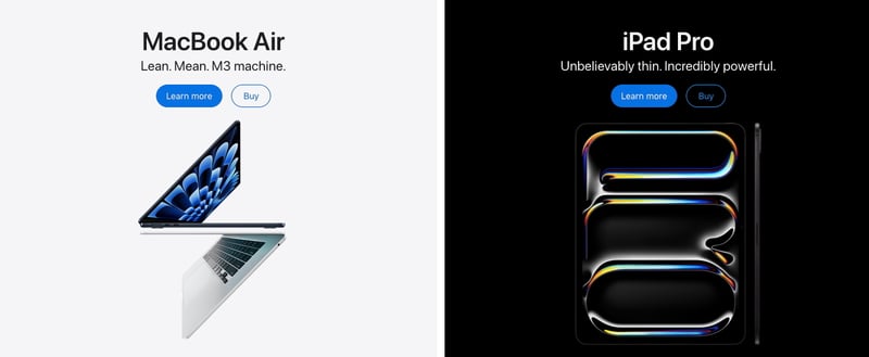 Apple website