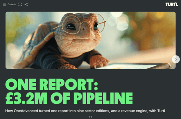Webinar on turning one report into pipeline with OneAdvanced
