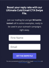 Quickmail newsletter signup