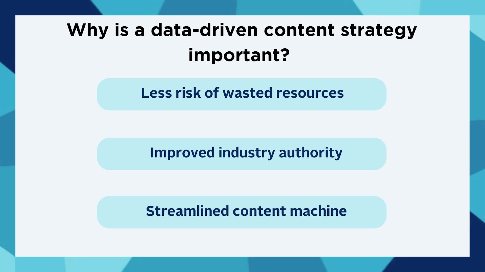 data driven content strategy infographic