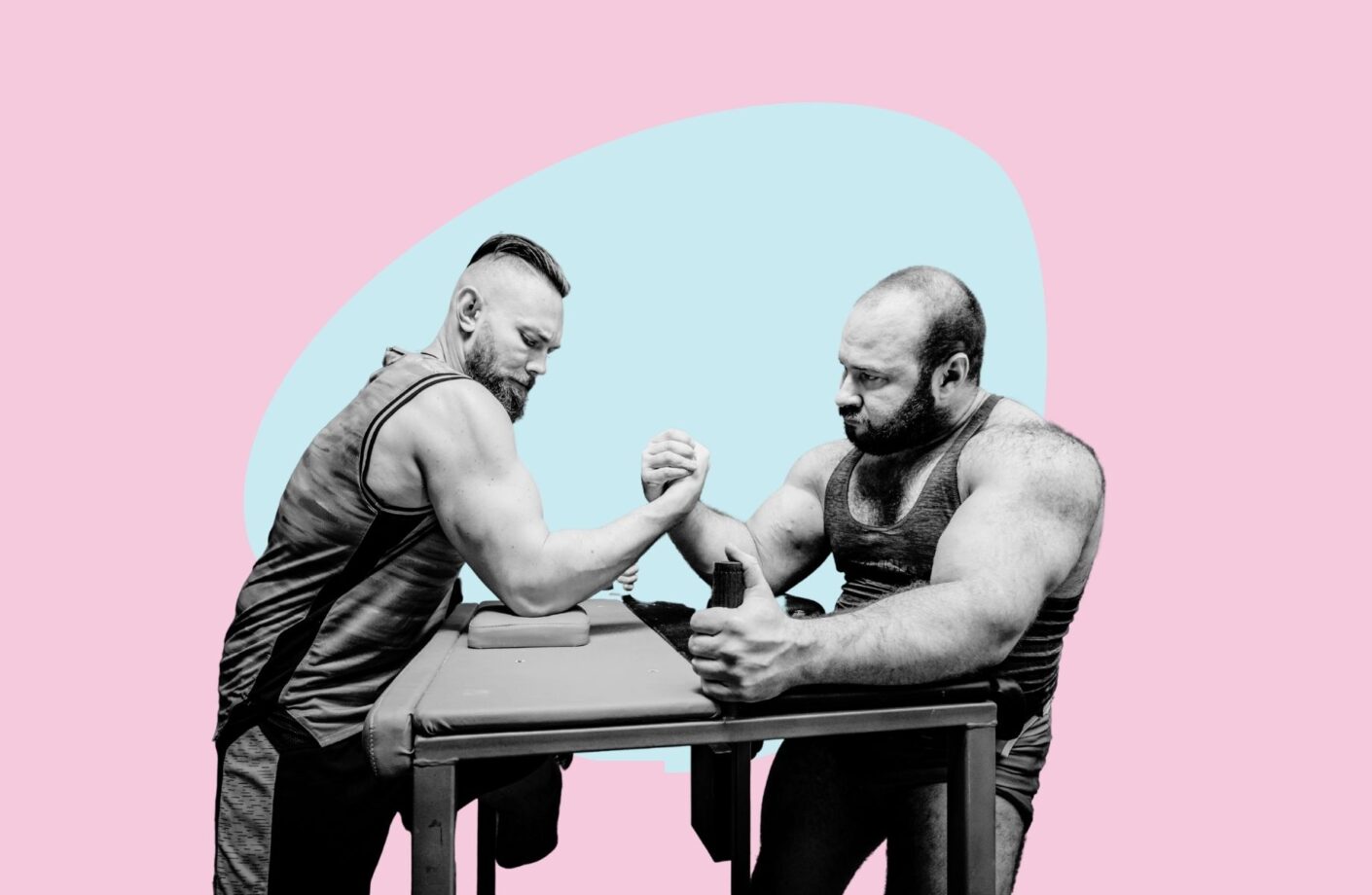 two men wrestling