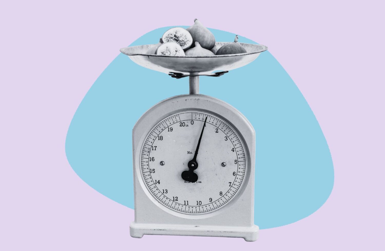 kitchen scales with figs