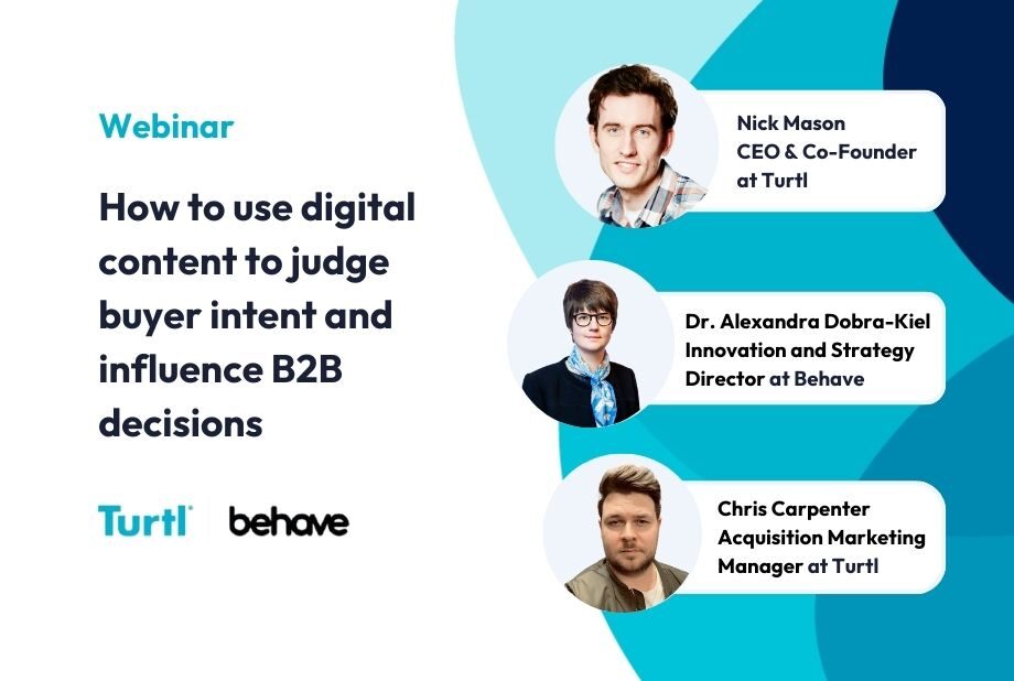 How to use digital content to judge buyer intent and influence B2B decisions, webinar cover