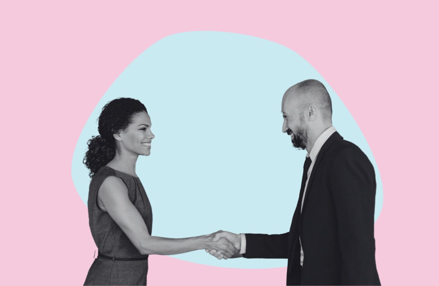 sales people shaking hands