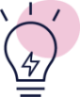 lightbulb graphic with pink blob behind it